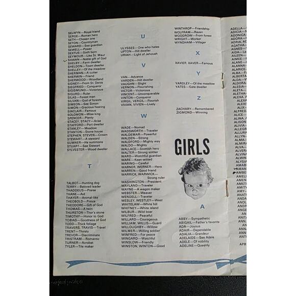 Vintage WT Grants Department Store Baby Name Booklet 1950-1960s - Picture 3 of 4